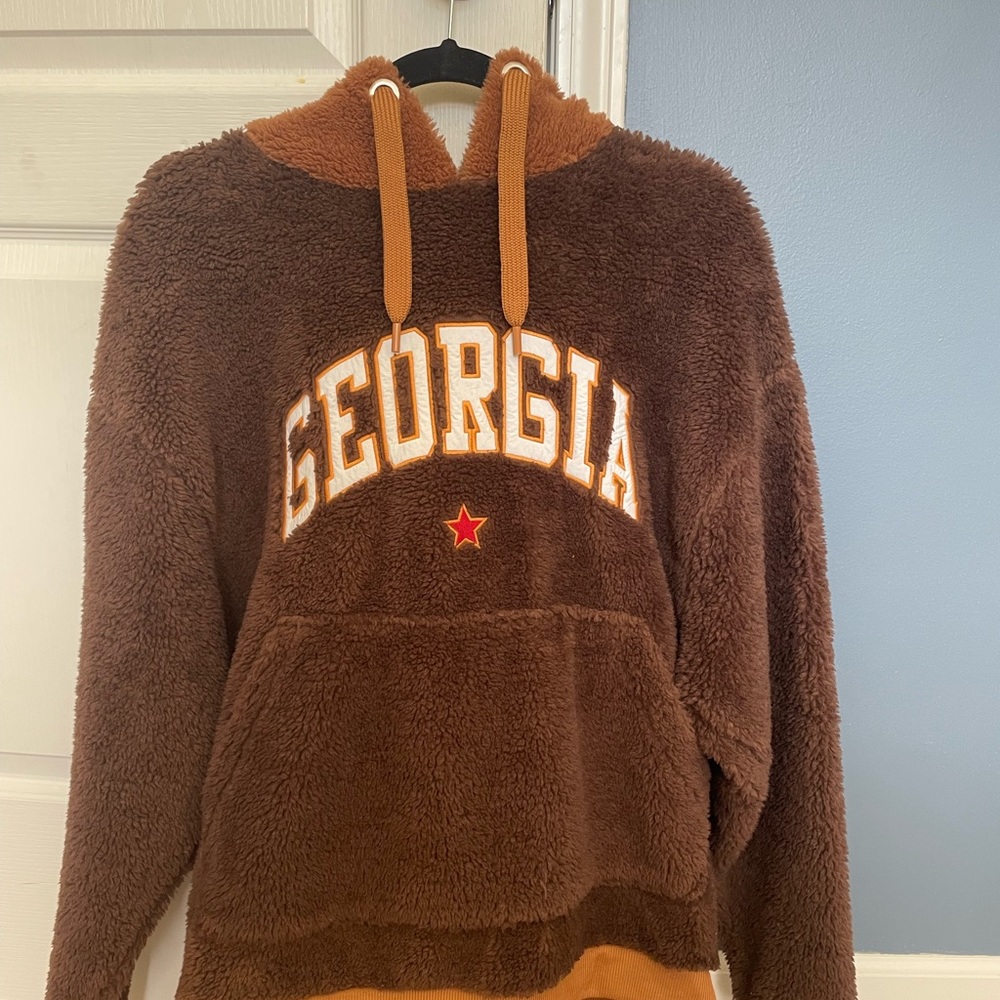 ASOS brown fleece Georgia hoodie